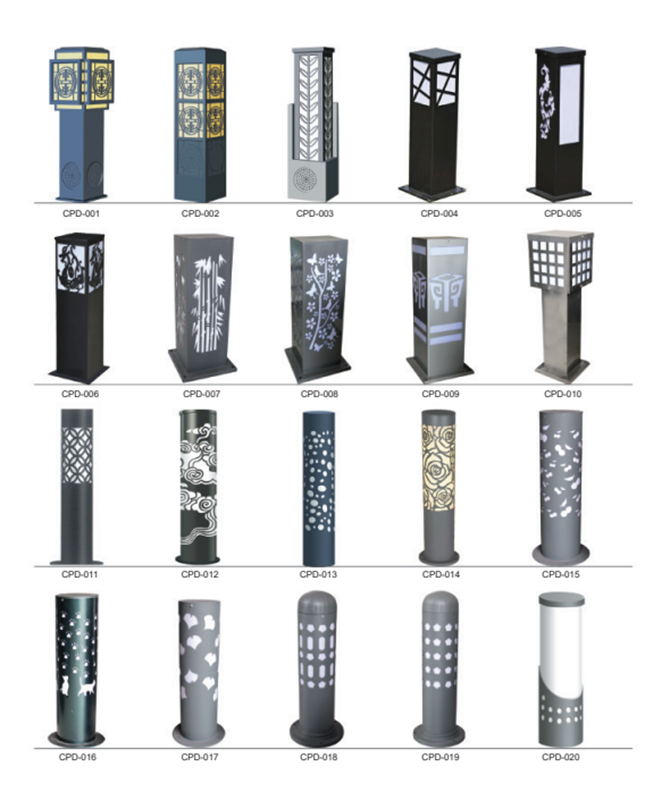 CPD-001 ~ CPD-020 Lampu rumput dipimpin