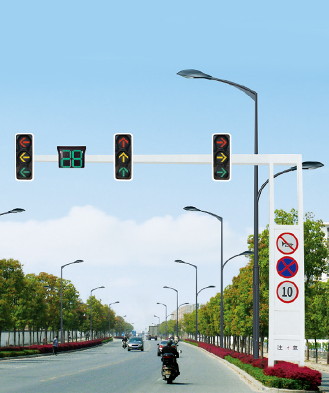 Lampu sinyal bingkai kantilever tunggal