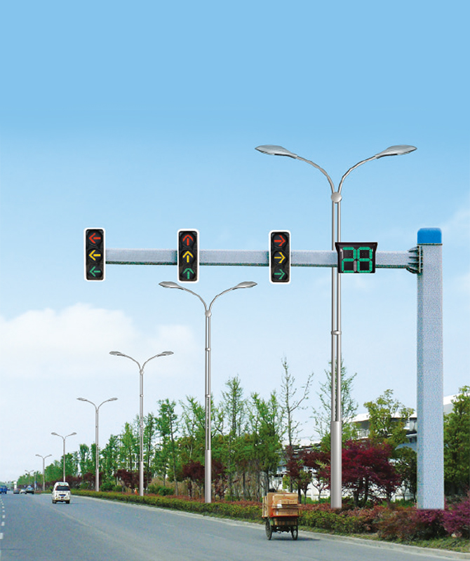 Tiang sinyal segi delapan yang tidak sama Kutub lampu sinyal