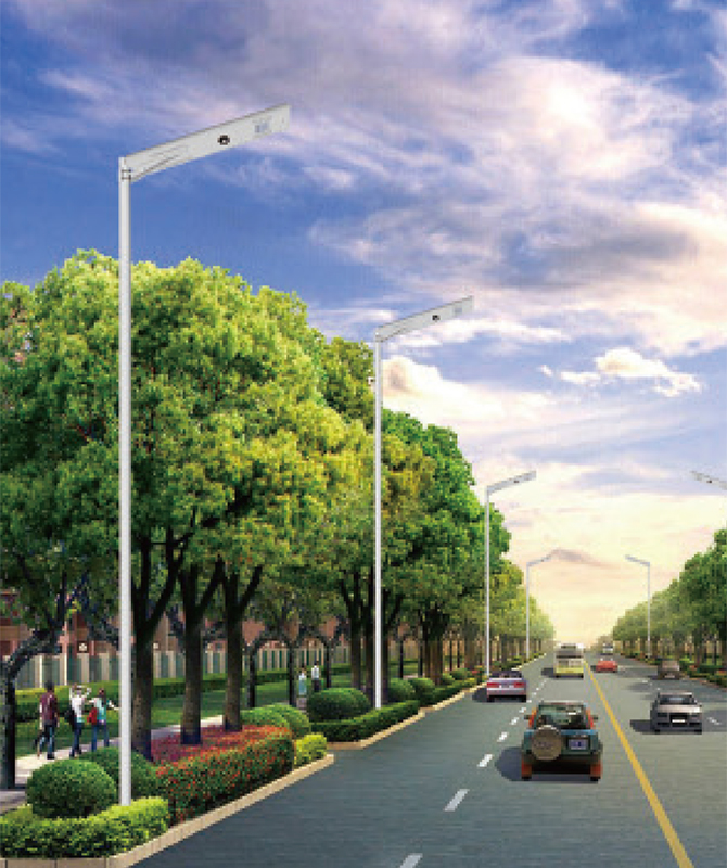 Tyn-057 Lampu jalan surya terintegrasi